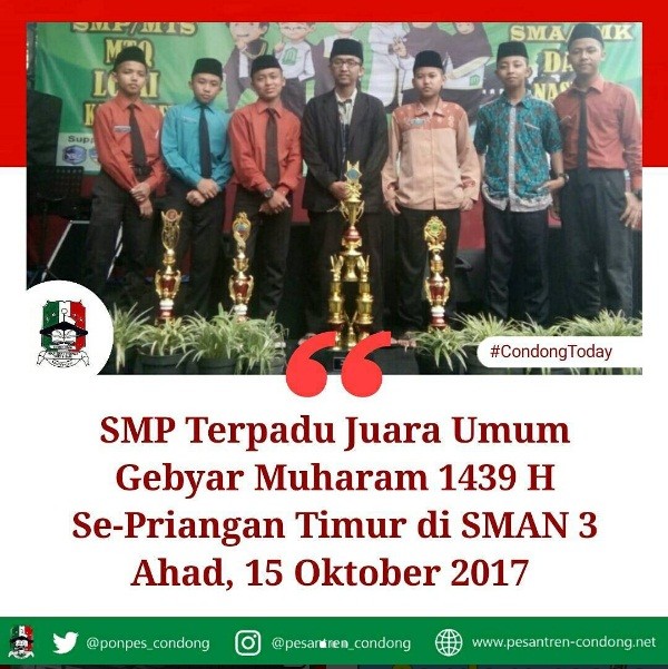 SMPT Riyadlul Ulum Wadda`wah Juara Umum Gebyar Muharam 1439 H Se ...